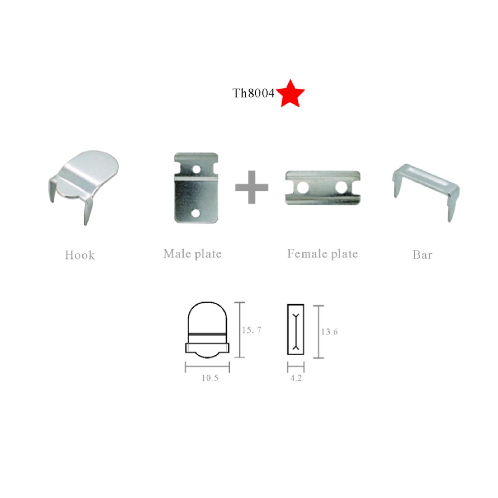 TH8004 Twin Prongs Hook And Bar