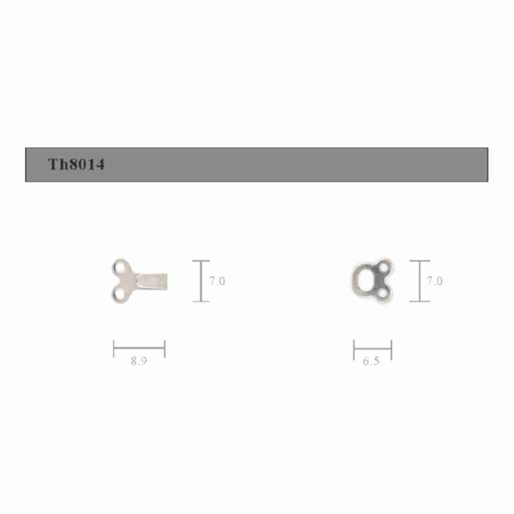 TH8014   Two Parts Sew On Hook and Bar